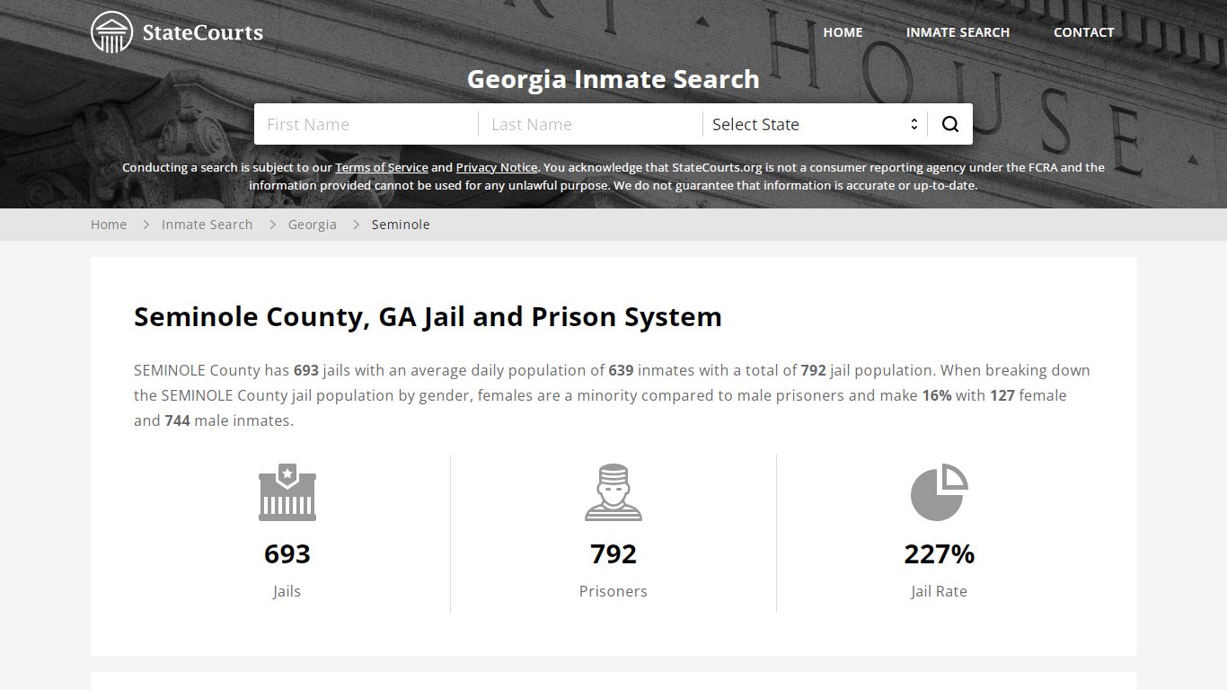 Seminole County, GA Inmate Search - StateCourts